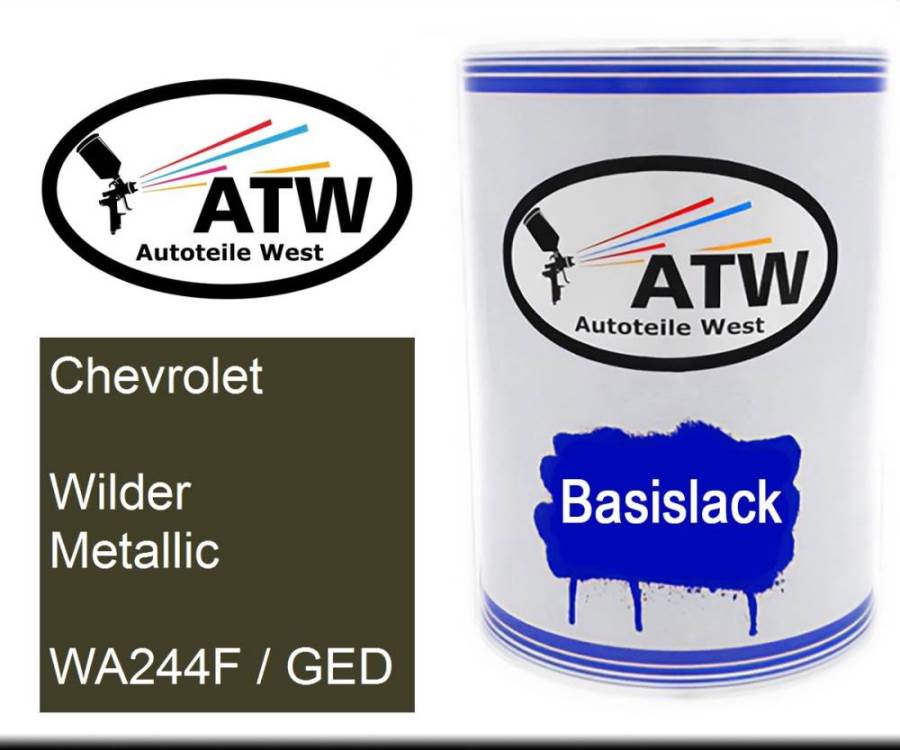 Chevrolet, Wilder Metallic, WA244F / GED: 500ml Lackdose, von ATW Autoteile West.
